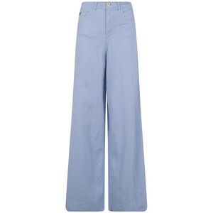 Lois Jeans Women "Arlene" Extra Wide Leg Linen Trousers